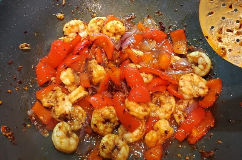 Keto Shrimp and Pepper Wok Mix